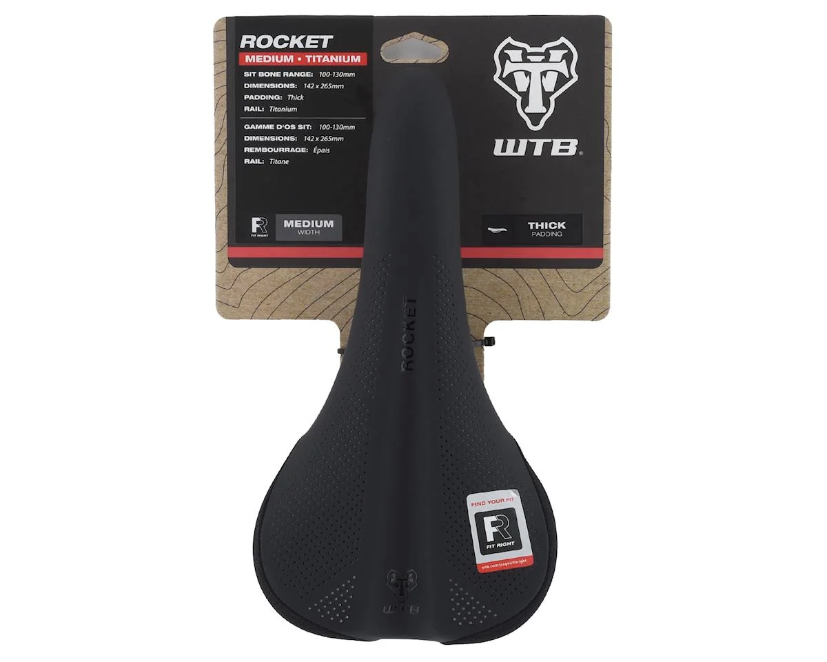 WTB Rocket Saddle (Black) (Titanium Rails) (Medium) (142mm) - view 5